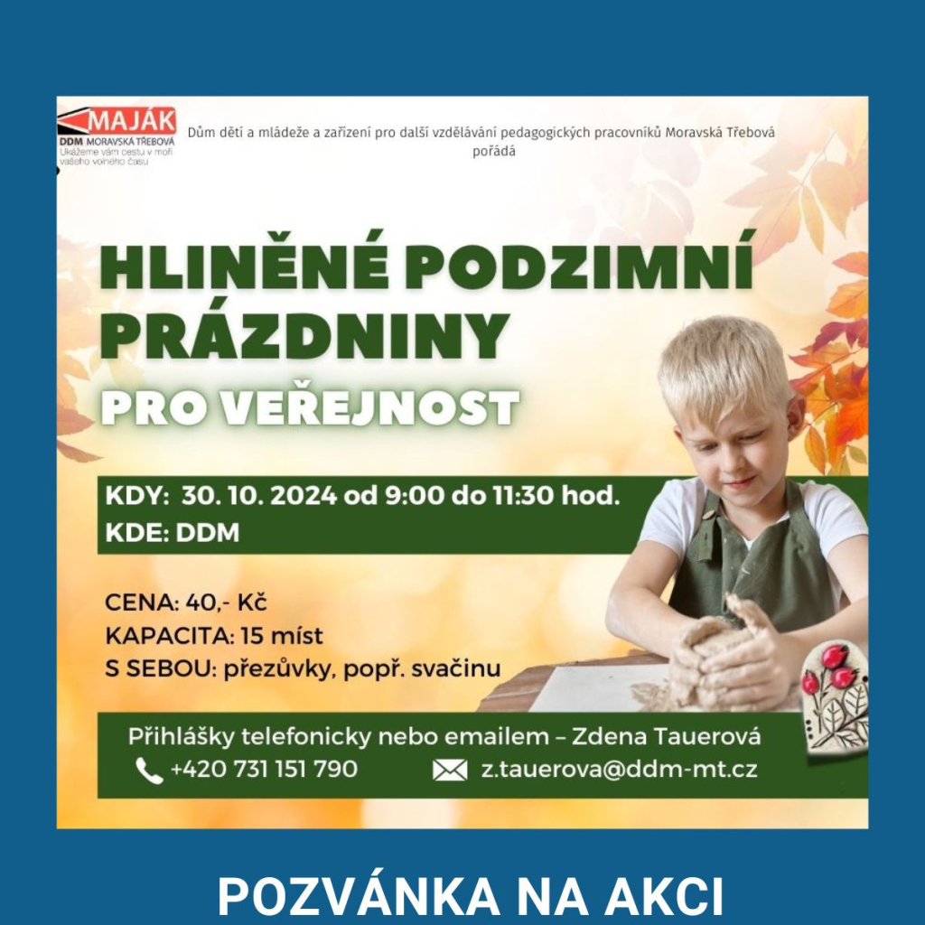 Podzimní prázdniny s Majákem - hliněný podzim