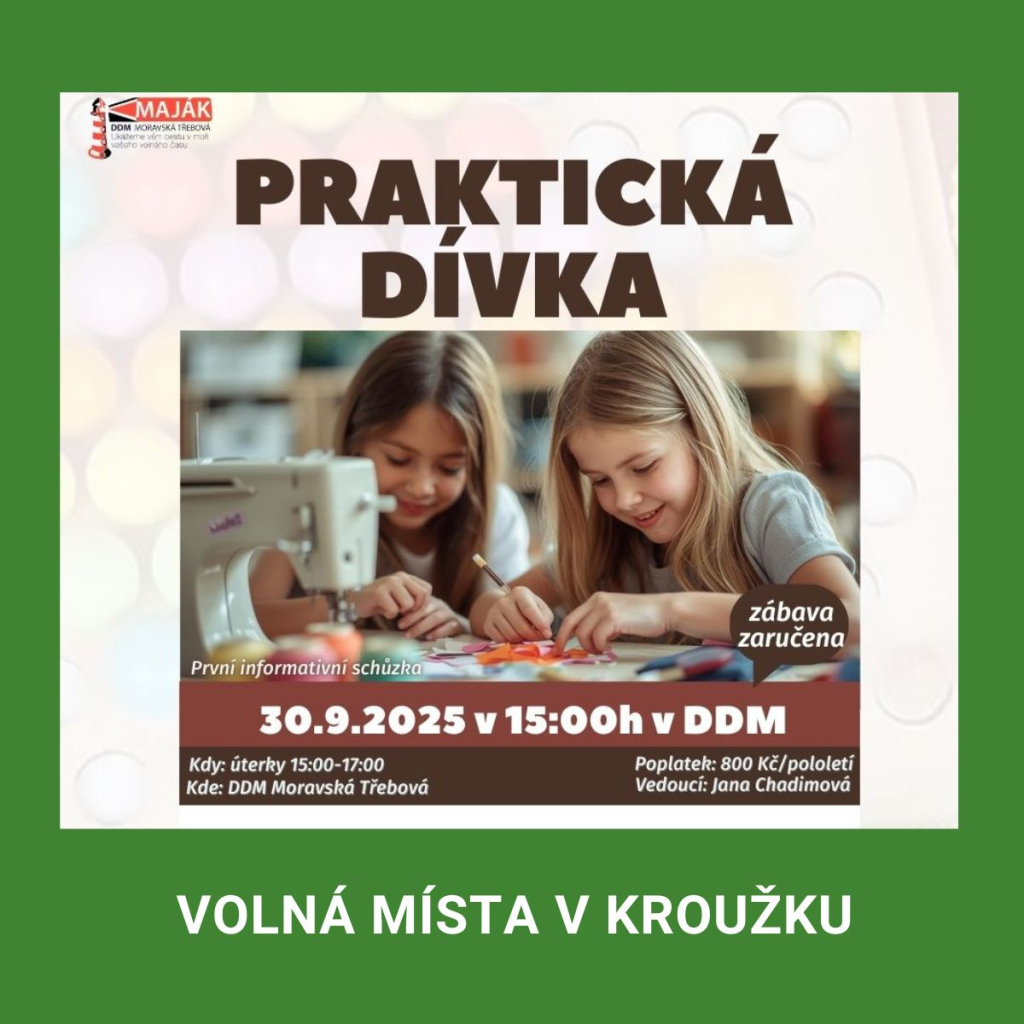 PŘIDEJTE SE K NÁM A OBJEVTE RADOST Z TVOŘENÍ 
