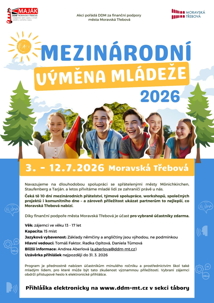 Mezinárodní výměna mládeže 2026