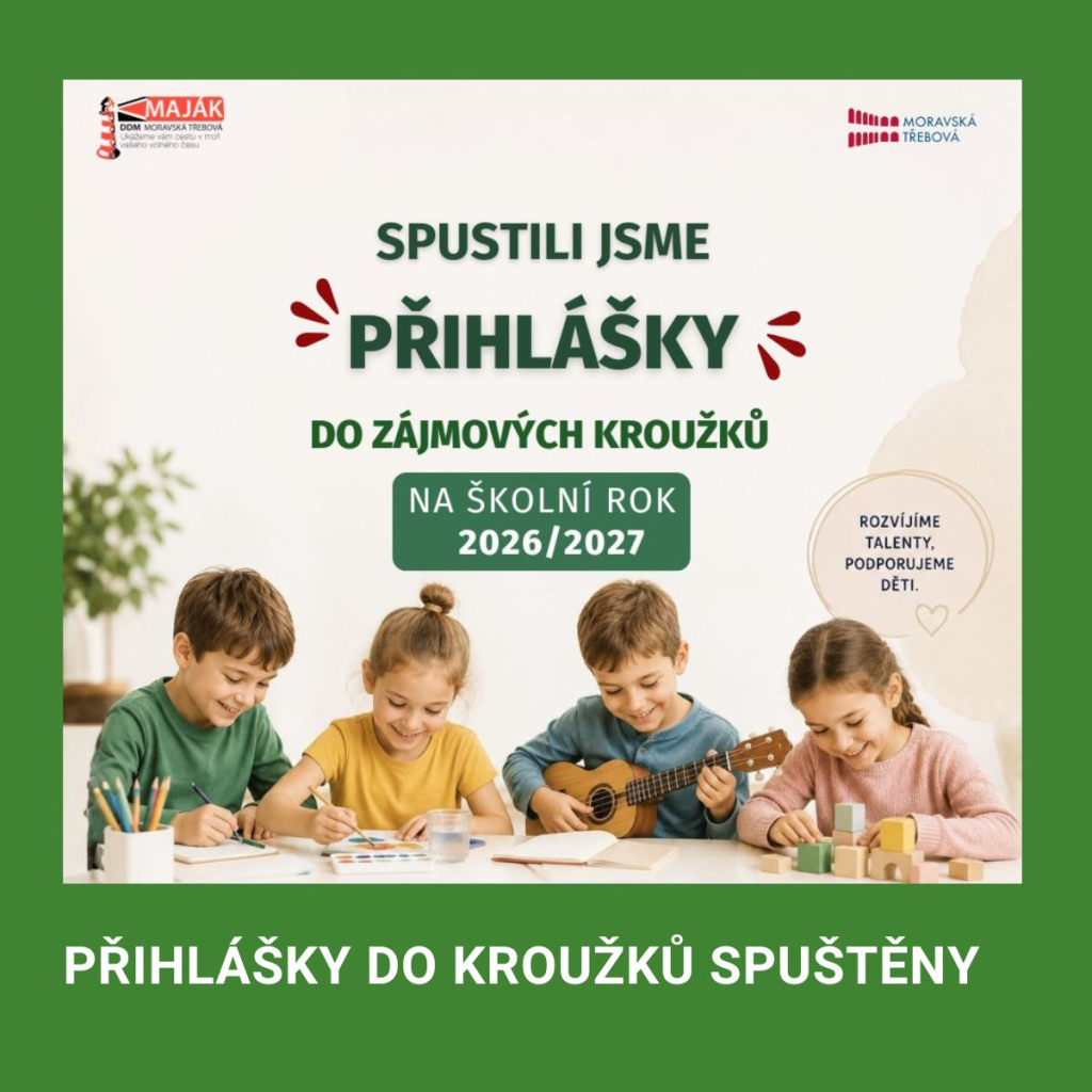 Připravili jsme nabídku zájmových útvarů na školní rok 2026/2027