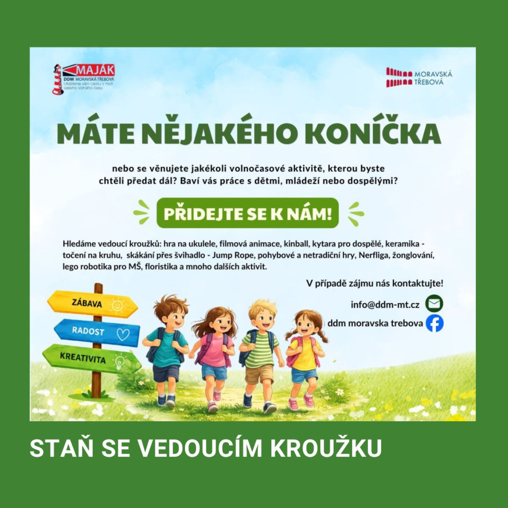 Máte co předat ostatním? Přidejte se k týmu DDM!