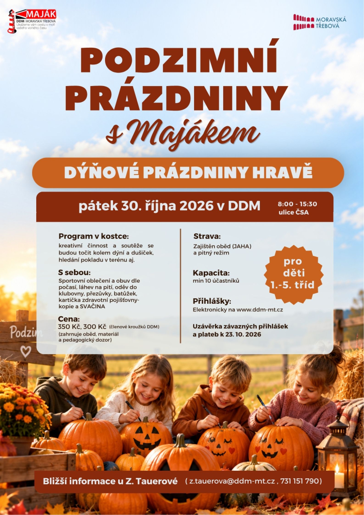 Podzimní prázdniny s Majákem - Dýňové prázdniny hravě