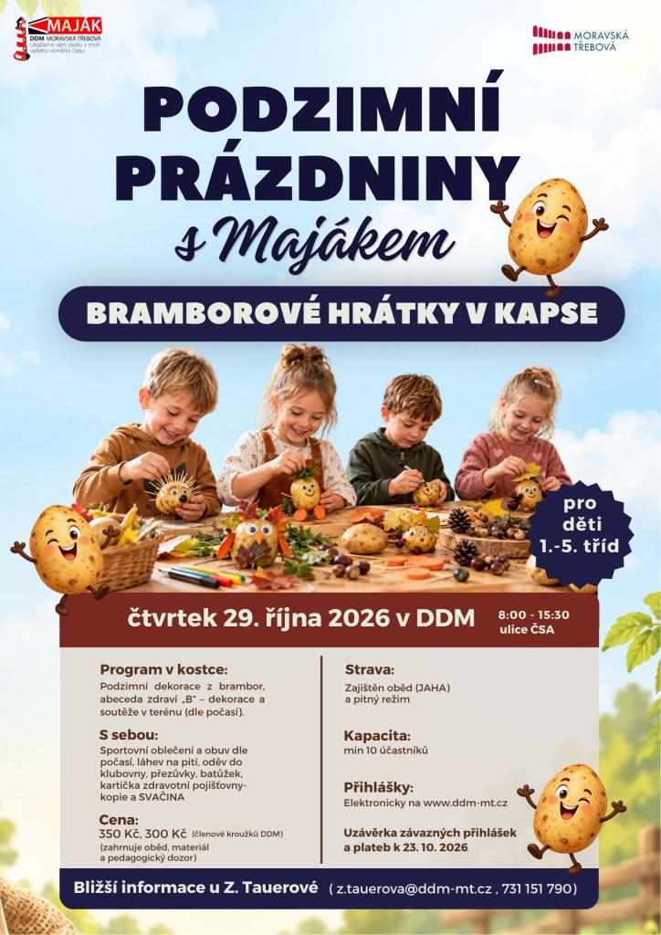 Podzimní prázdniny s Majákem - Bramborové hrátky v kapse