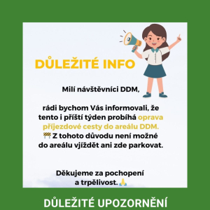 DŮLEŽITÉ SDĚLENÍ 